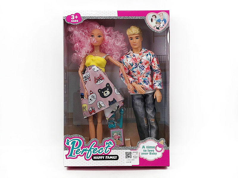 11.5inch Solid Body Pregnant Barbie & 12inch Solid Body Doll Set toys