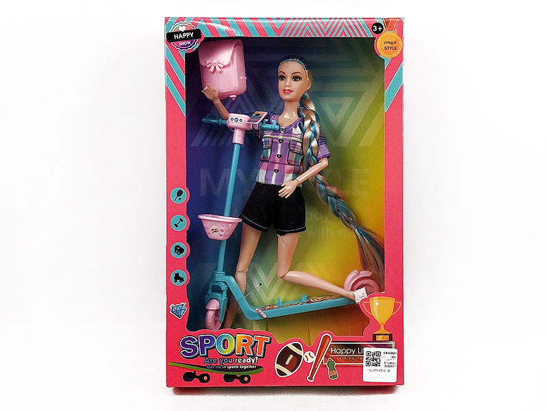 11inch Solid Body Doll Set(2S) toys