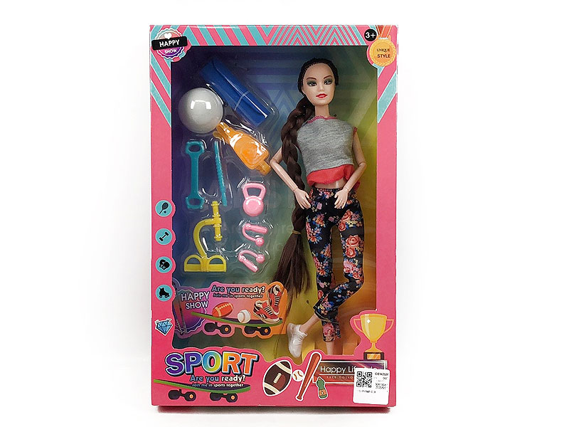 11inch Solid Body Doll Set(2S) toys