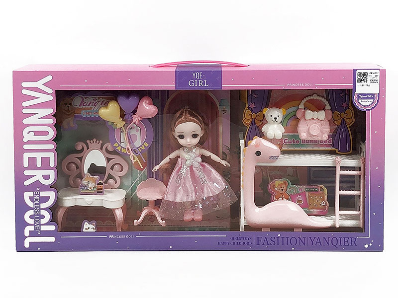 6inch Solid Body Doll Set toys