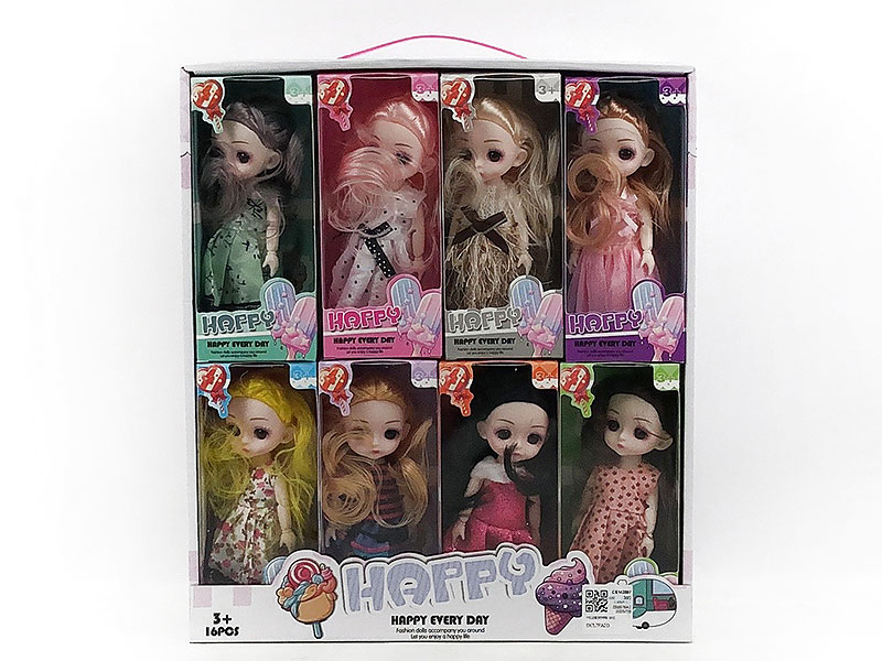 6inch Solid Body Doll(16in1) toys