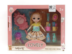 6inch Solid Body Doll Set toys