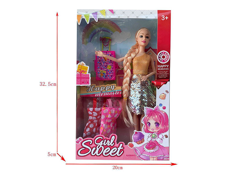 11inch Solid Body Doll Set toys