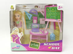 7inch Solid Body Doll Set toys