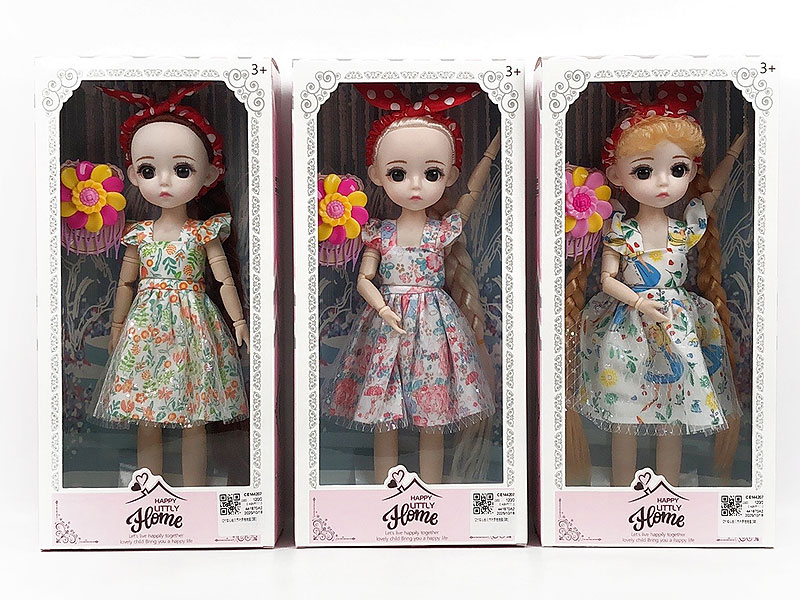 12inch Solid Body Doll Set(3S) toys