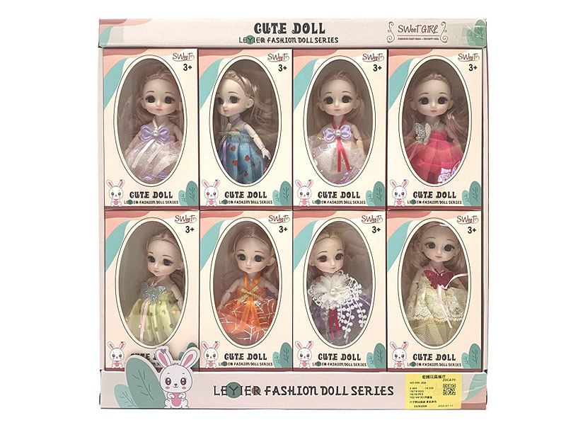 6inch Solid Body Doll(8in1) toys