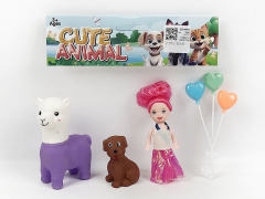 3inch Solid Body Doll Set toys