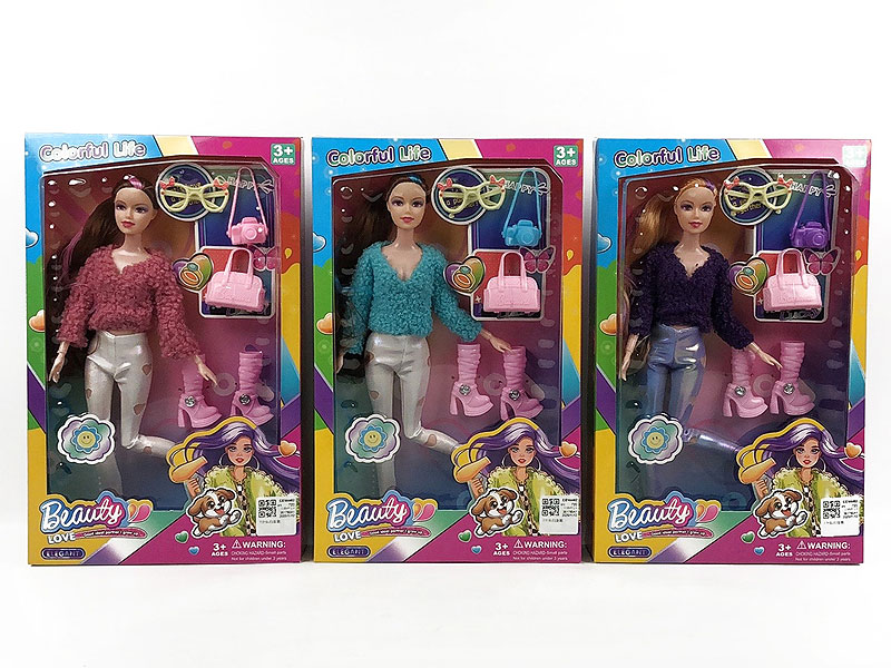 11.5inch Solid Body Doll Set(3S) toys