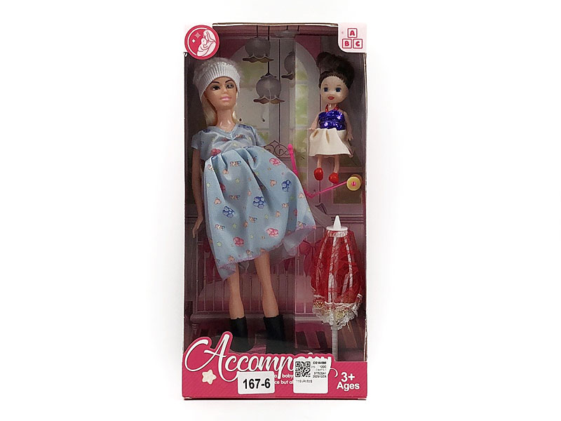 11inch Solid Body Pregnant Barbie Set toys