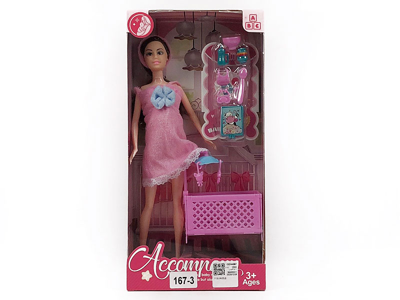 11inch Solid Body Pregnant Barbie Set toys