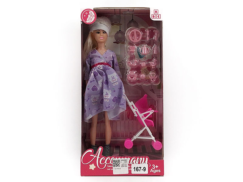 11inch Solid Body Pregnant Barbie Set toys