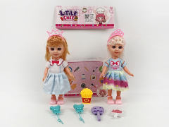 9寸搪胶手塑料身3D时尚美国女孩肥童套(2只庄)