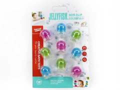 Color Jellyfish Suction Bubble Ball in Bathroom