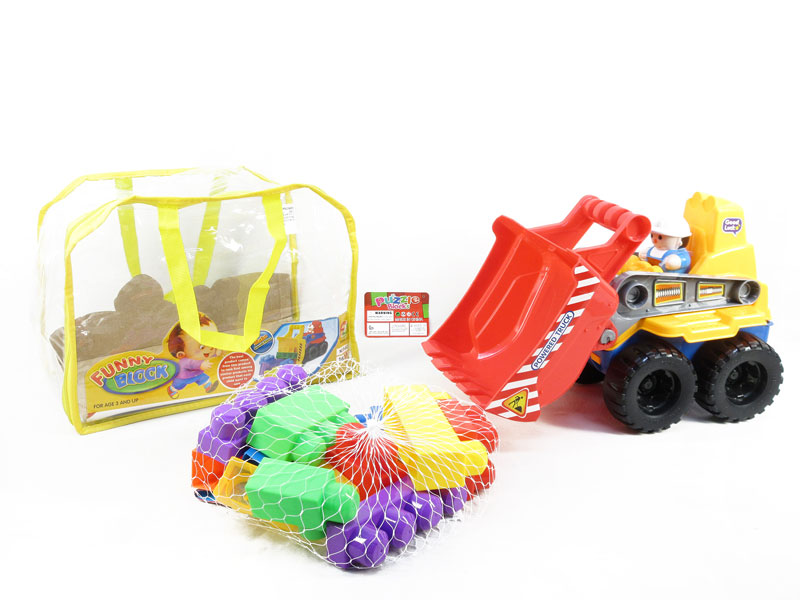 Beach Car & Blocks toys