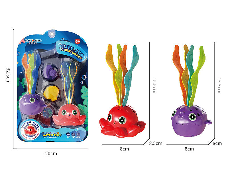 Diving Octopus & Diving Fish W/L(2in1) toys