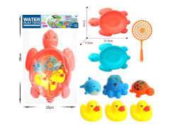 乌龟盘动物网捞戏水玩具