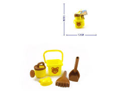 黄色沙滩小熊桶（5件庄）