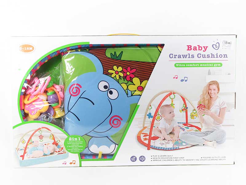 Baby Crawls Cushion W/M toys