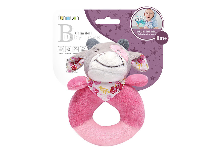 Pink Soothing Cow Ring toys