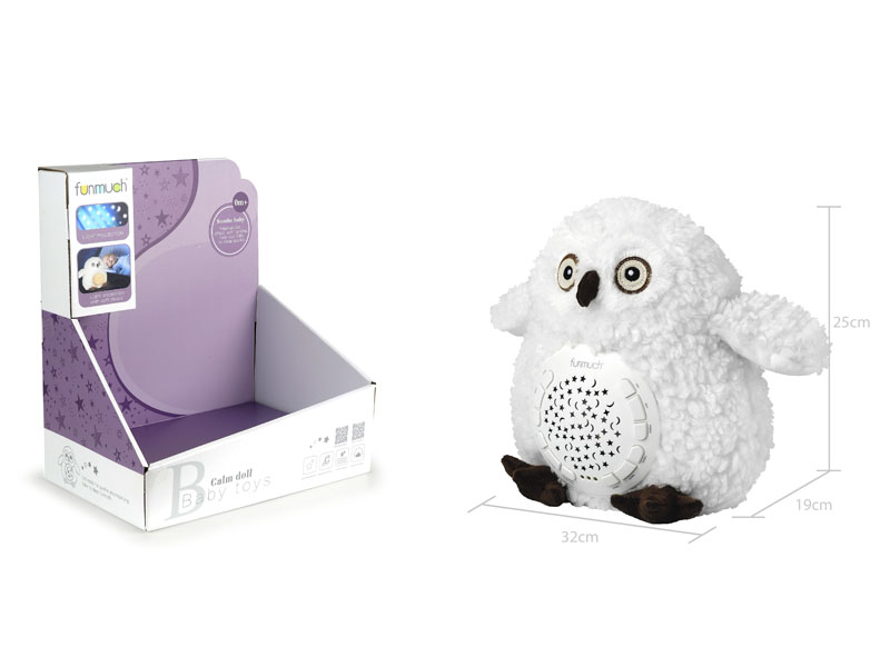 Soothe The Projection Plush Owl W/L_M toys