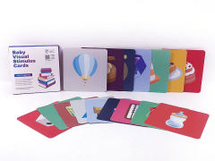 彩色立体书籍款早教卡片