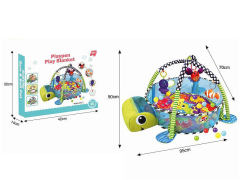乌龟围栏游戏池婴儿健身架+30粒海洋球