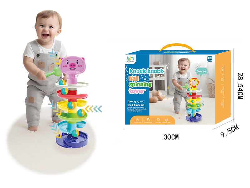 Knock-knock Ball Spinning Tower toys