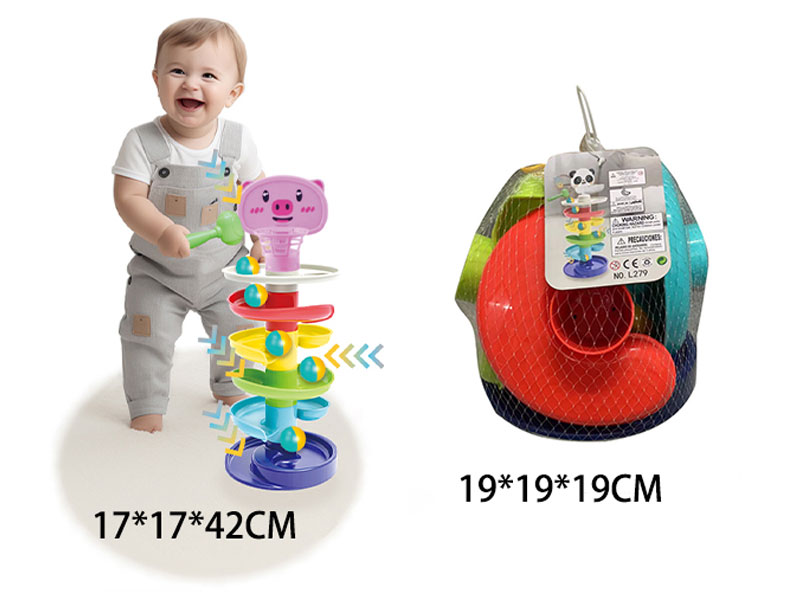 Knock-knock Ball Spinning Tower toys