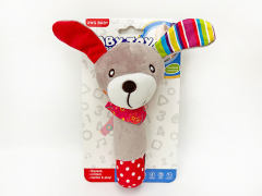 发声小狗婴儿安抚手摇棒