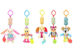 婴儿毛绒公仔安抚牙胶风铃挂件