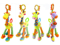 婴儿毛绒公仔安抚摇铃车床挂件