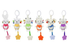 婴儿毛绒公仔安抚牙胶风铃挂件