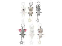 婴儿毛绒公仔安抚风铃牙胶挂件