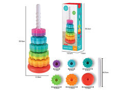 彩虹旋转塔叠叠乐(5个轮)