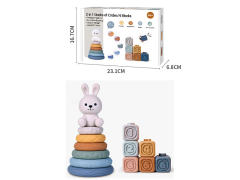 Soft Rubber Blocks +Stacked Circle toys