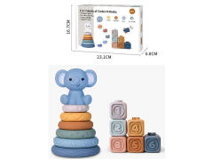 Soft Rubber Blocks +Stacked Circle toys
