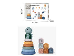 Soft Rubber Blocks +Stacked Circle toys