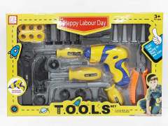 B/O Tool Set, plastic battery operated toy, gift for boy, DIY tool set