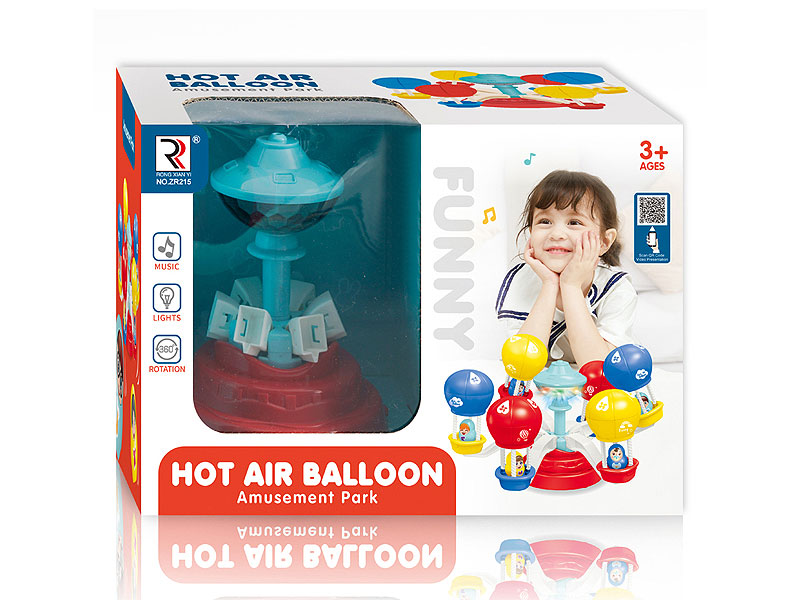 Amusement Park Rotating Hot Air Balloon W/L_M toys