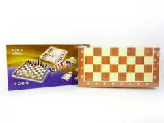 3in1 Wooden International Chin Chess toys