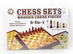 3in1 Wooden Play Chess