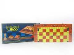 3in1 Wooden International Chin Chess toys