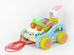Wooden Drag Rabbit toys