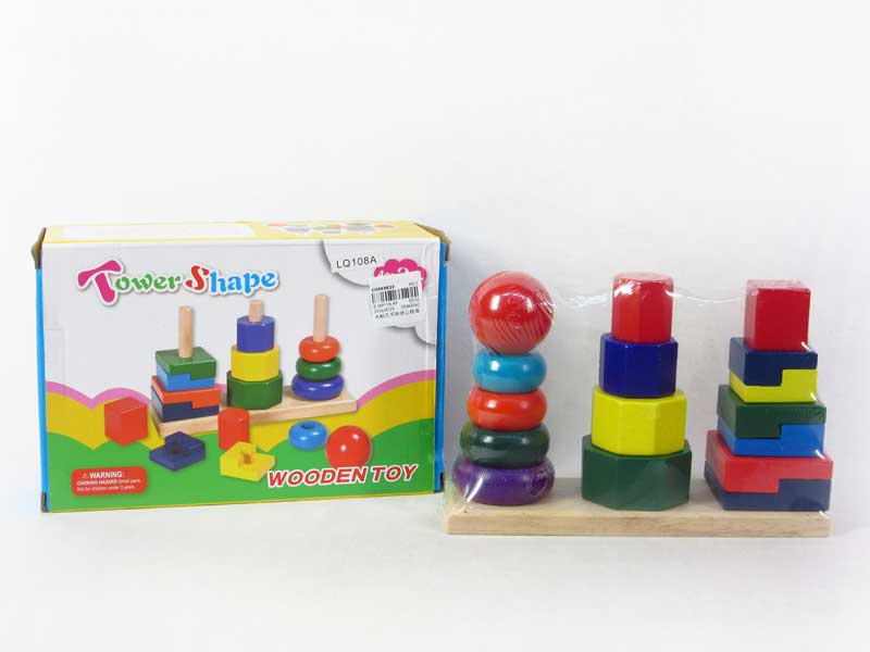 Wooden Tower Shape toys