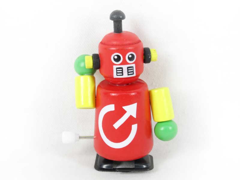 Wooden Wind-up Robot toys