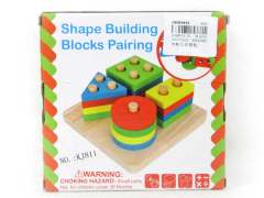Wooden Shape Building Blocks Pairing toys