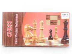 3in1 Wooden International Chin Chess