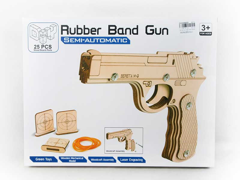 Wooden Rubber Band Gun(25pcs) toys