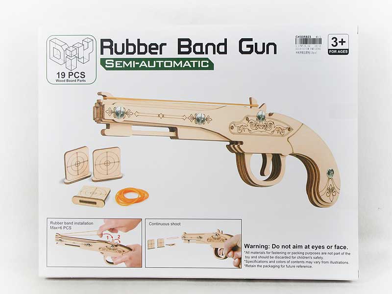Wooden Rubber Band Gun(19pcs) toys