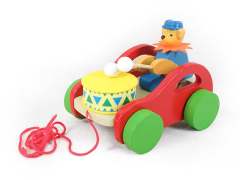 Wooden Drum Car toys